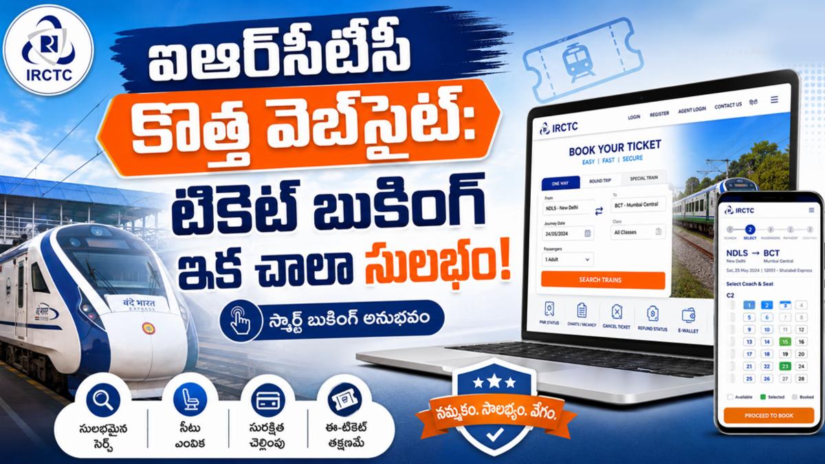 ఐఆర్‌సీటీసీ కొత్త వెబ్‌సైట్: టికెట్ బుకింగ్ ఇక చాలా సులభం!