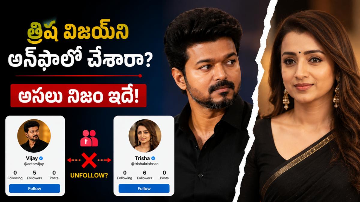త్రిష విజయ్‌ని అన్‌ఫాలో చేశారా? అసలు నిజం ఇదే! | Vijay and Trisha Viral News